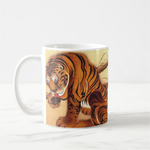 Taza De Café Ilustracion de tigres por Ito Jakuchu