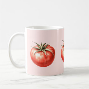 Taza De Café Ilustracion de tomate acuarela