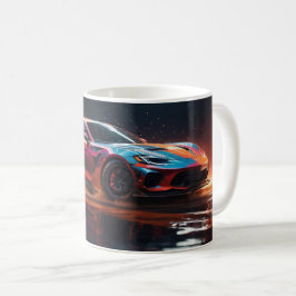 Taza De Café Ilustracion de un auto deportivo moderno