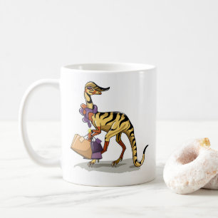 Taza De Café Ilustracion De Un Iguanodon Con Bolsas Comerciales