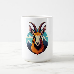 Taza De Café Ilustración de una cabeza de gamuza