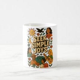Taza De Café Ilustración de Viaje y Felicidad Saludable