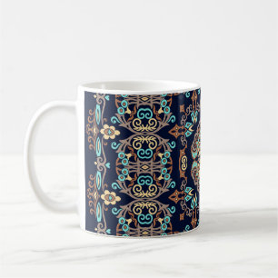 Taza De Café ilustracion decorativo abstracto étnico ornamental