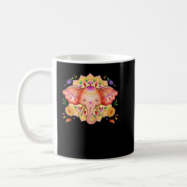 Taza De Café Ilustracion Deepavali Hindu Festi (Izquierda)