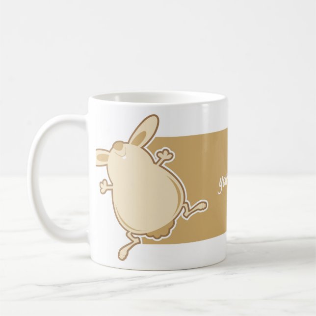 Taza De Café Ilustracion del conejito del dibujo animado (Izquierda)