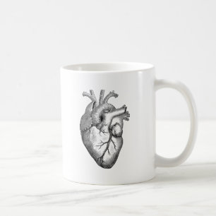 Taza De Café Ilustracion del corazón del vintage