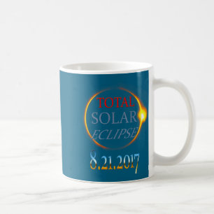 Taza De Café Ilustración del eclipse solar total de 2017