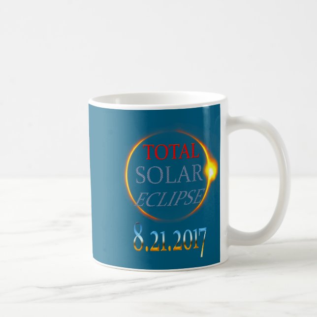 Taza De Café Ilustración del eclipse solar total de 2017 (Derecha)