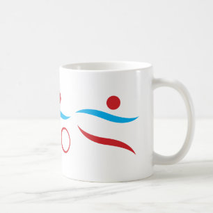 Taza De Café Ilustracion del logotipo de Triathlon cool