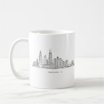 Ilustración del paisaje urbano de Chicago IL