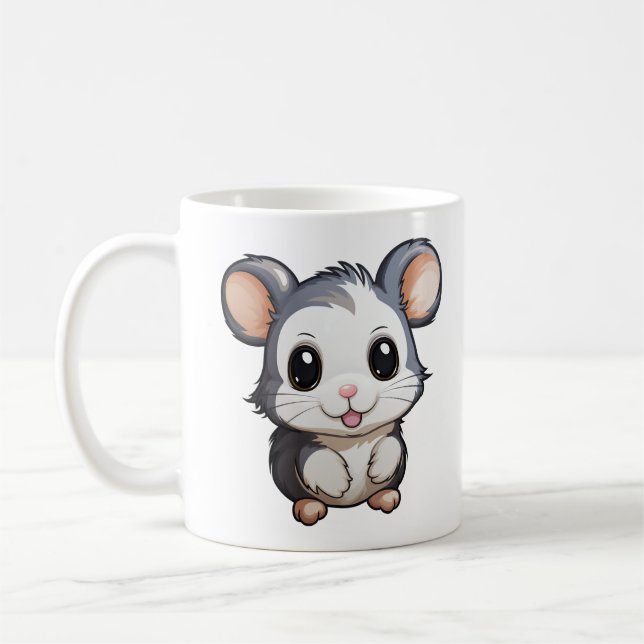 Taza De Café ilustracion del ratón personalizado (Izquierda)