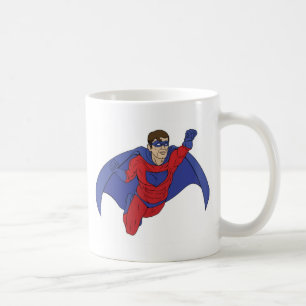 Taza De Café Ilustracion del super héroe