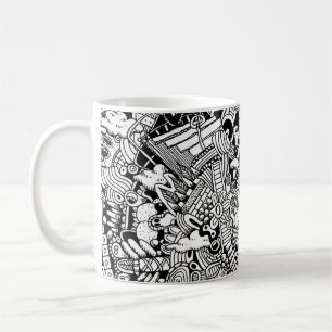 Taza De Café Ilustración detallada de dibujos animados abstract