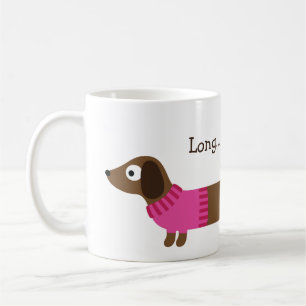 Taza De Café Ilustracion diachshund largo