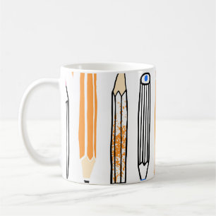 Taza De Café Ilustracion dibujado a mano de lápiz de escuela