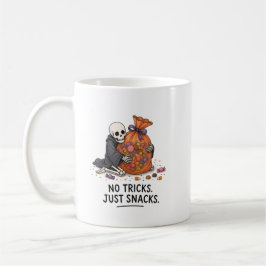 Taza De Café Ilustración divertida de esqueleto con bolsa de du