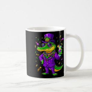 Taza De Café Ilustración divertida de Mardigator de cocodrilo d