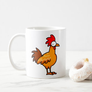Taza De Café Ilustración divertida de pollo de dibujos animados