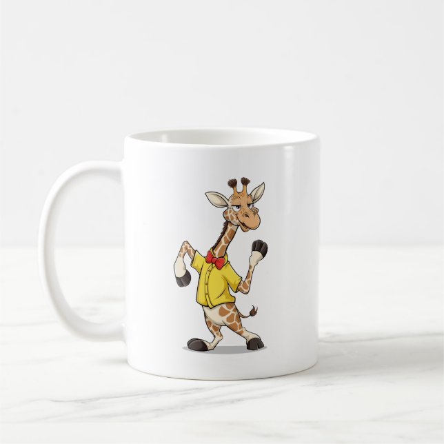 Taza De Café Ilustracion divertido de jirafa (Izquierda)