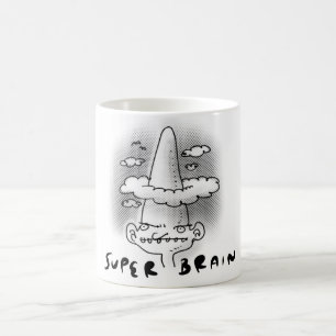Taza De Café ilustracion divertido estilo personalizado super c