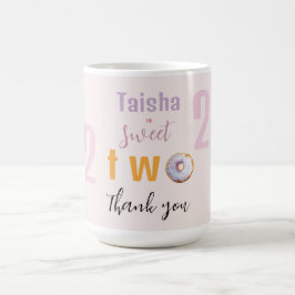 Taza De Café Ilustración en acuarela de donut con rociado de co