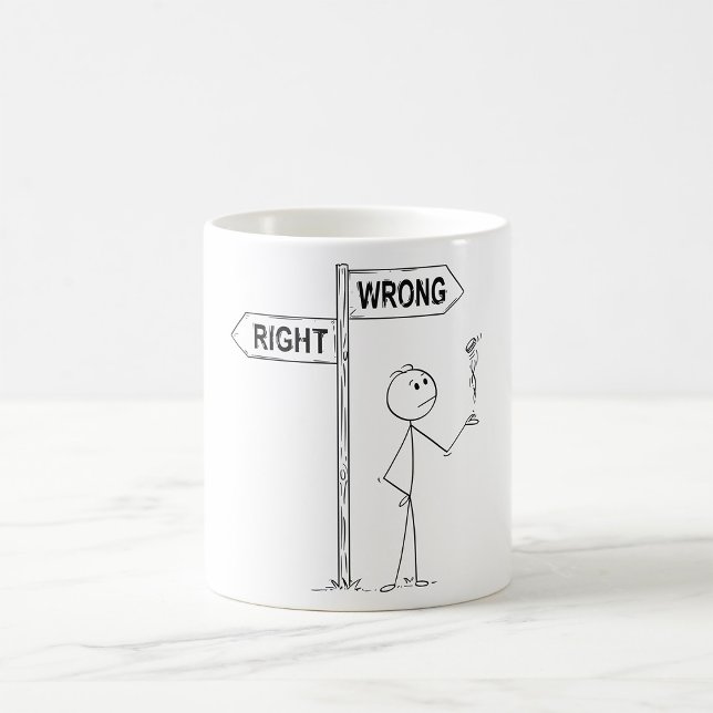 Taza De Café Ilustracion equivocado derecho café tafetán (Subido por el creador)