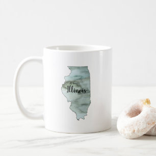 Taza De Café Ilustracion Estatal de Illinois