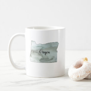 Taza De Café Ilustracion Estatal de Oregon
