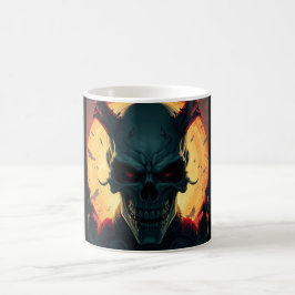 Taza De Café Ilustracion estilo Skull Comics Fantasy Art