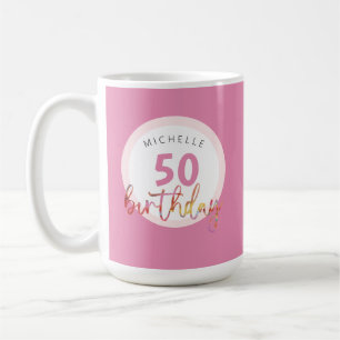 Taza De Café Ilustración Exótica Floral Rosa de Verano en Acuar