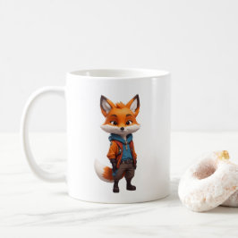 Taza De Café Ilustracion Fox alegre y aventurero