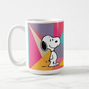 Taza De Café Ilustración Geométrica de Beagle de Dibujos Animad