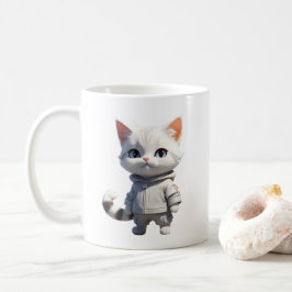 Taza De Café Ilustracion Guay y Cat Adorable