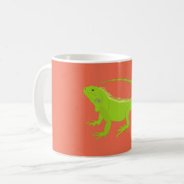 Taza De Café Ilustracion Iguana Lizard