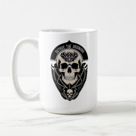 Taza De Café Ilustración Intrincada de Cráneo Gótico