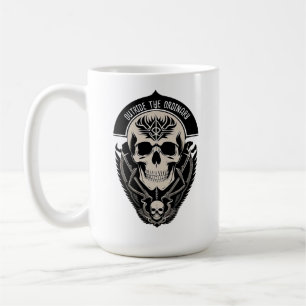 Taza De Café Ilustración Intrincada de Cráneo Gótico