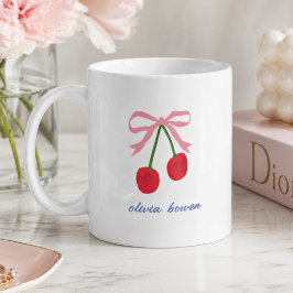 Taza de café | Ilustración linda de lazo coqueta d