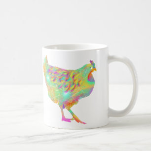 Taza De Café Ilustración linda de pollo colorido
