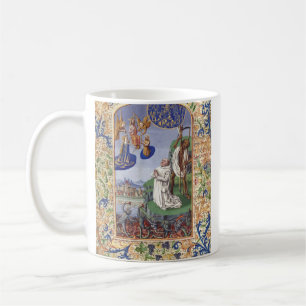 Taza De Café Ilustración medieval de San Bernardo de Clairvaux