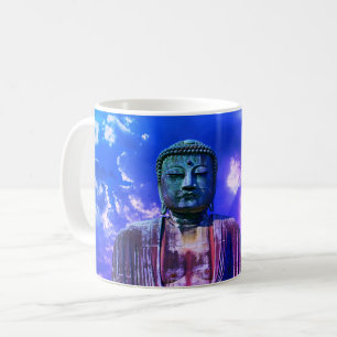 Taza De Café Ilustración Meditando el color de la estatua de Bu
