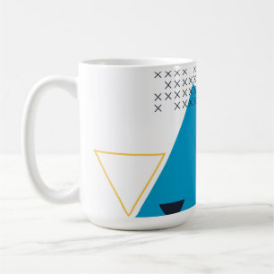 Taza De Café Ilustracion Memphis moderno, fresco y geométrico