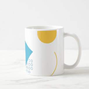 Taza De Café Ilustracion Memphis moderno, fresco y geométrico