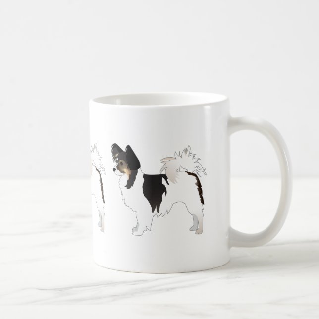 Taza De Café Ilustracion Papillon Toy Dog Raza (Derecha)