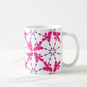Taza De Café Ilustración personalizable del patrón del Caniche