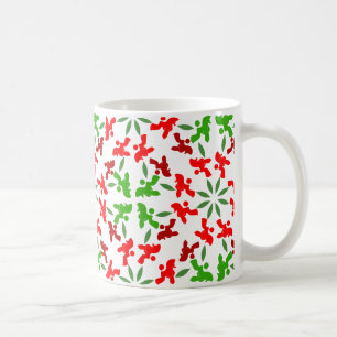 Taza De Café Ilustración personalizable del patrón del Caniche