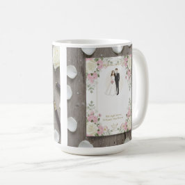 Taza De Café Ilustración personalizada de novia y novio