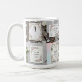 Taza De Café Ilustración personalizada de novia y novio