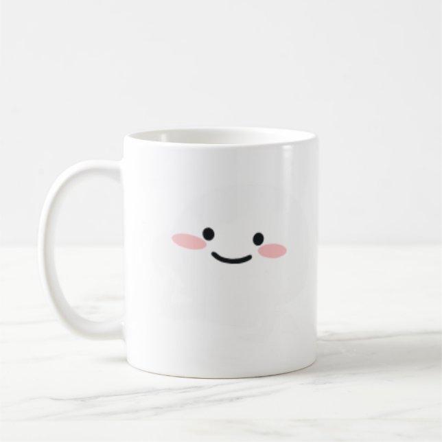 Taza De Café Ilustracion personalizado de Quby Pegatina (Izquierda)