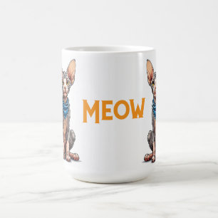 Taza De Café ilustracion personalizado de un gato Sfinx