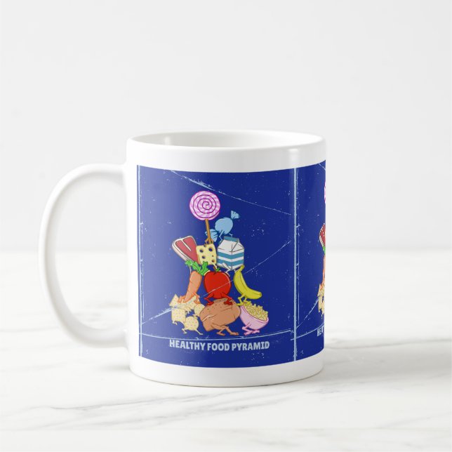 Taza De Café Ilustracion personalizado divertido de la pirámide (Izquierda)